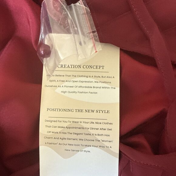 🛍️ New Fashion Wine Red Halter Babydoll Mini Dress – NWT – Size XL - Picture 7 of 9